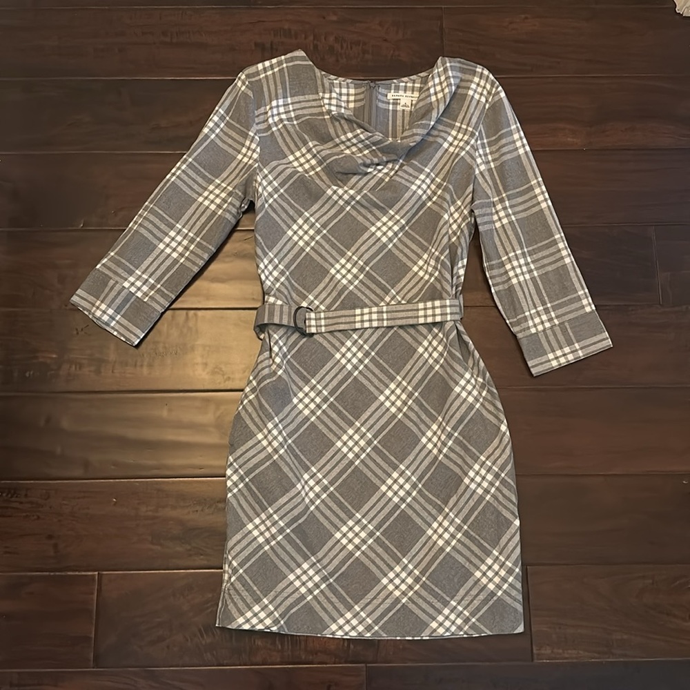 Grey Plaid Dress